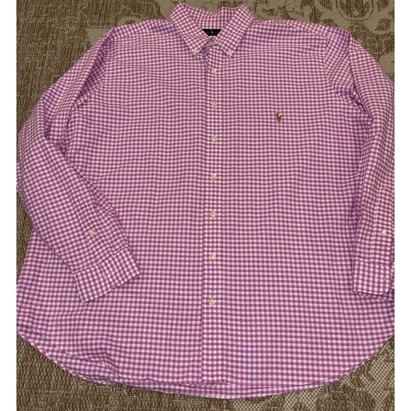 Ralph Lauren Oxford Shirts Mens 2XB Multicolor Plaid Button Down Big Tall Red 2X - Picture 7 of 16